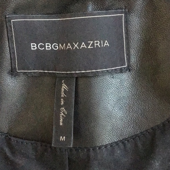 BCBGMAXAZRIA Mixed Leather/Fabric Jacket. - Picture 14 of 15